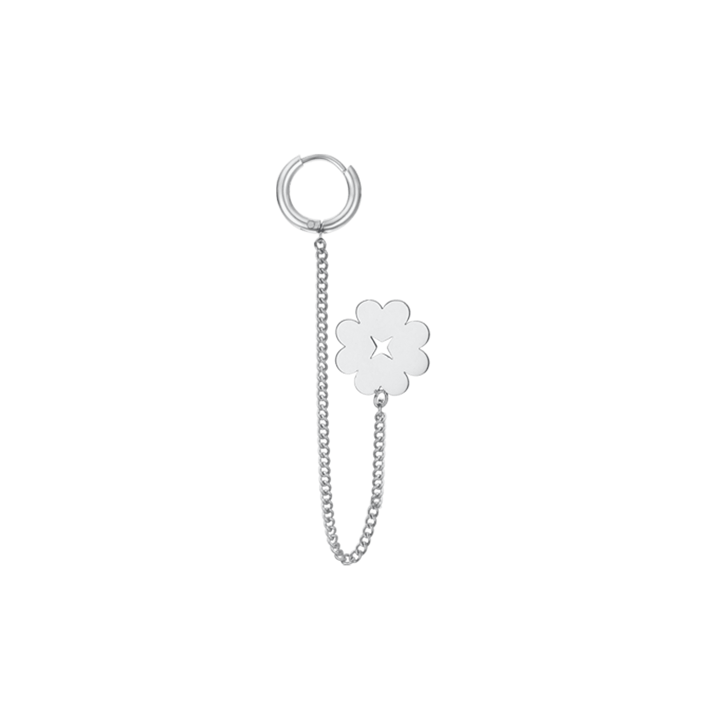 MONO STEEL WOMEN'S EARRING WITH FOUR-LEAF CLOVER