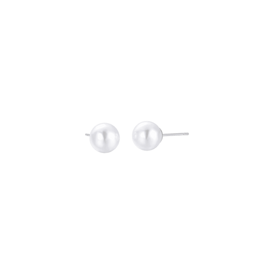 STEEL WOMEN'S PEARL EARRINGS