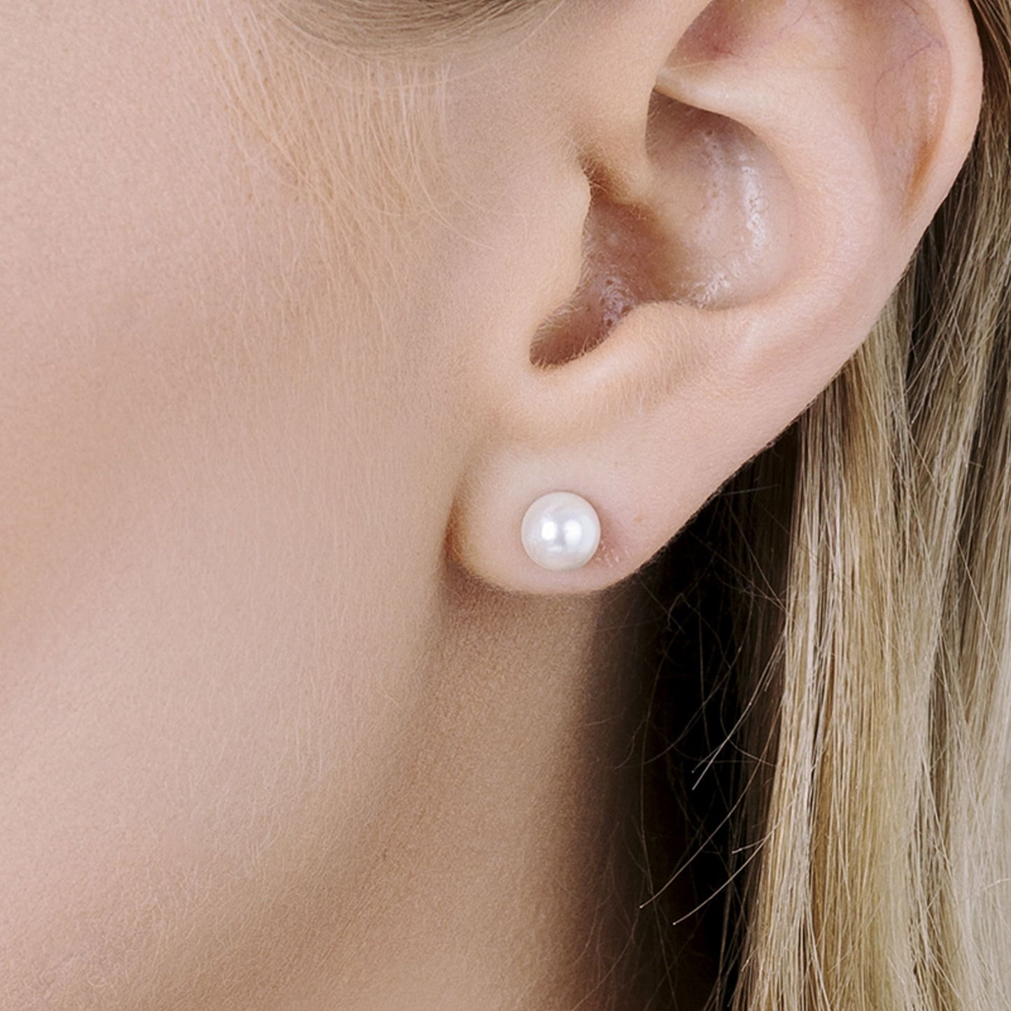 STEEL WOMEN'S PEARL EARRINGS