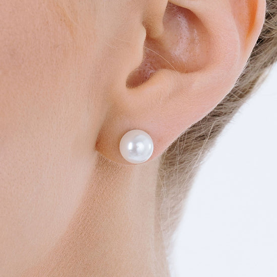 STEEL WOMEN'S PEARL EARRINGS