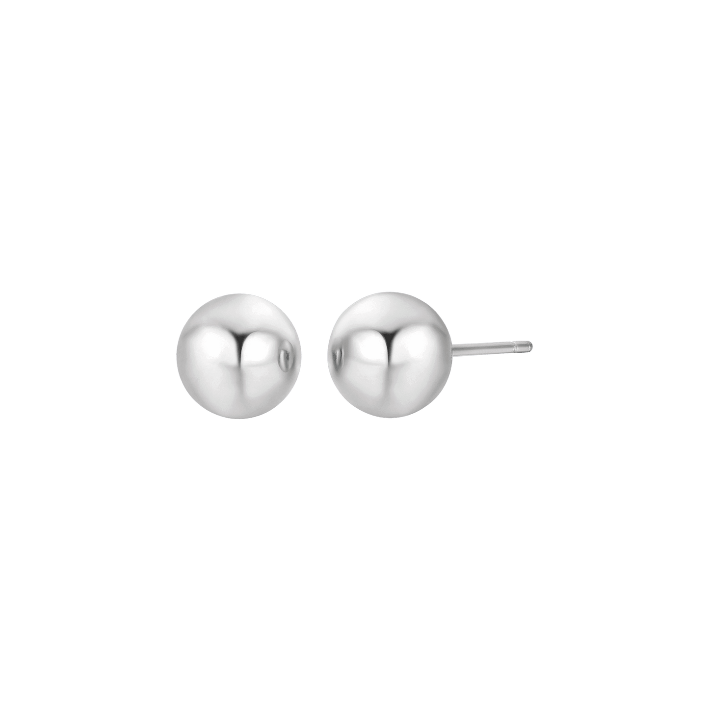 WOMEN'S STEEL EARRINGS WITH SPHERE