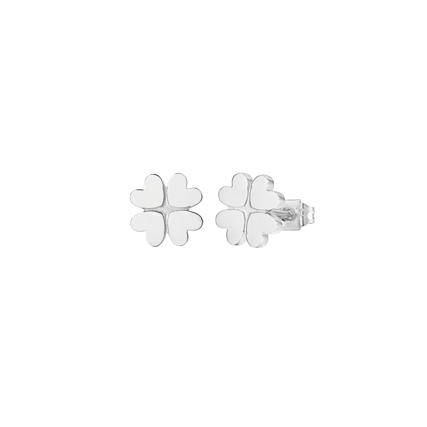 WOMEN'S STEEL FOUR-LEAF CLOVER EARRINGS