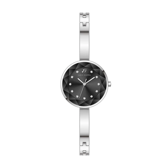 WOMAN'S WATCH IN STAINLESS STEEL Black Dial Luca Barra