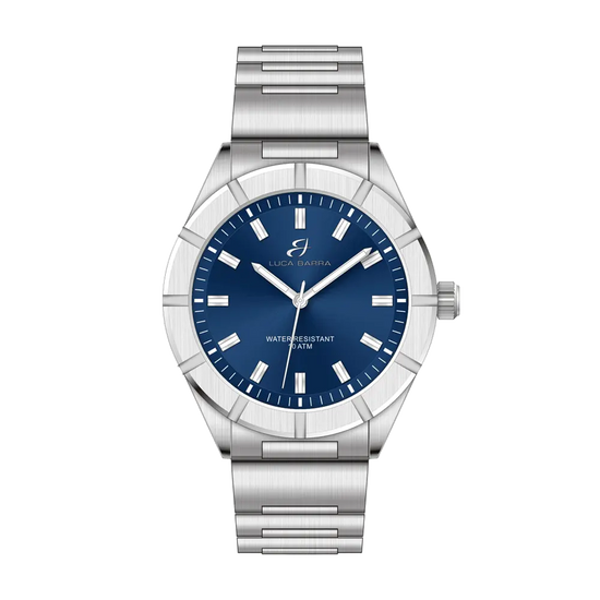 MEN'S BLUE QUADRANT STEEL WATCH Luca Barra