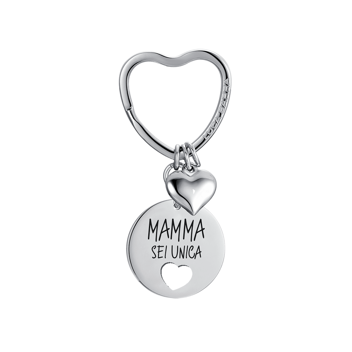 WOMEN'S STEEL KEYCHAIN MOM SIX UNIQUE BLACK