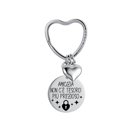 WOMAN'S STEEL FRIENDSHIP KEYCHAIN THERE IS NO MORE PRECIOUS TREASURE.