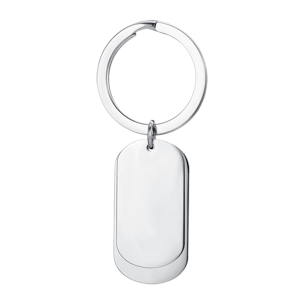 MEN'S STEEL KEY TAG WITH SILVER PLATES Luca Barra