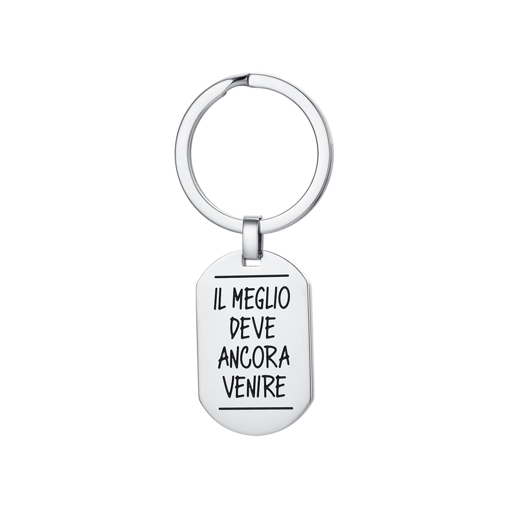 KEYCHAIN MENIN STEEL THE BEST IS STILL TO COME Luca Barra