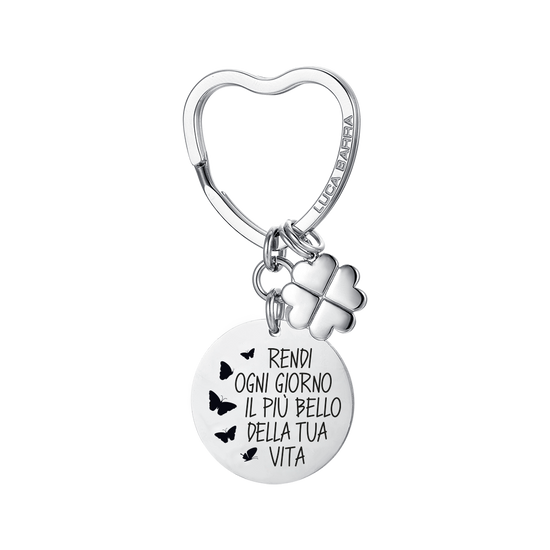 STEEL WOMEN'S KEYCHAIN MAKE EVERY DAY THE MOST BEAUTIFUL DAY OF YOUR LIFE