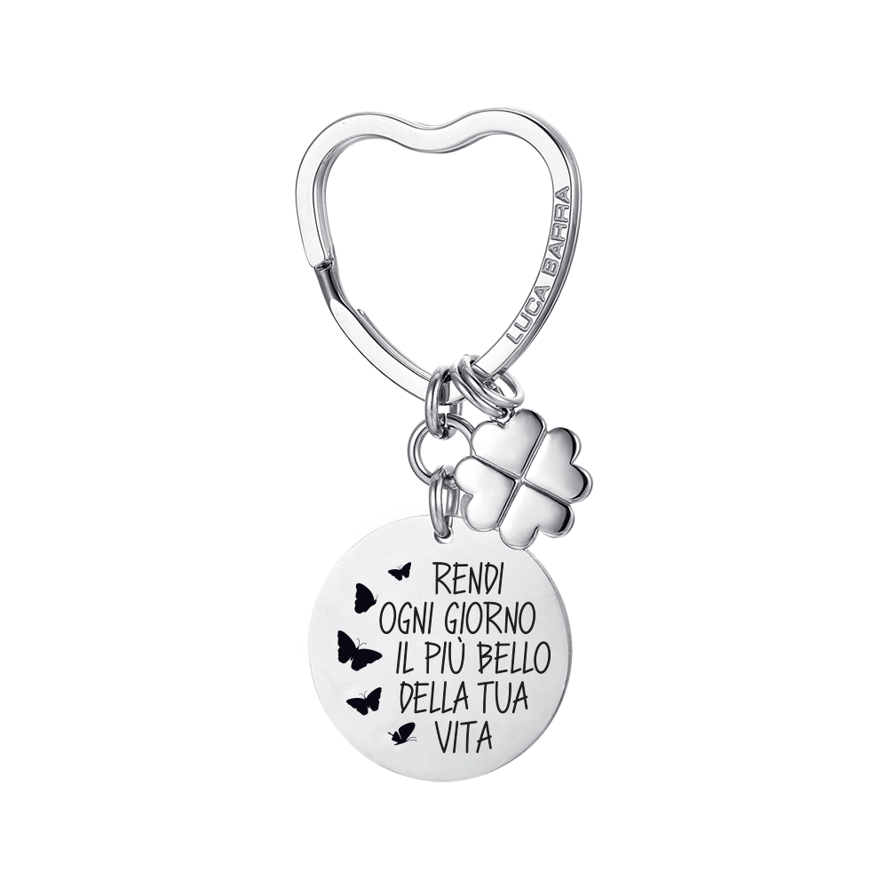 STEEL WOMEN'S KEYCHAIN MAKE EVERY DAY THE MOST BEAUTIFUL DAY OF YOUR LIFE