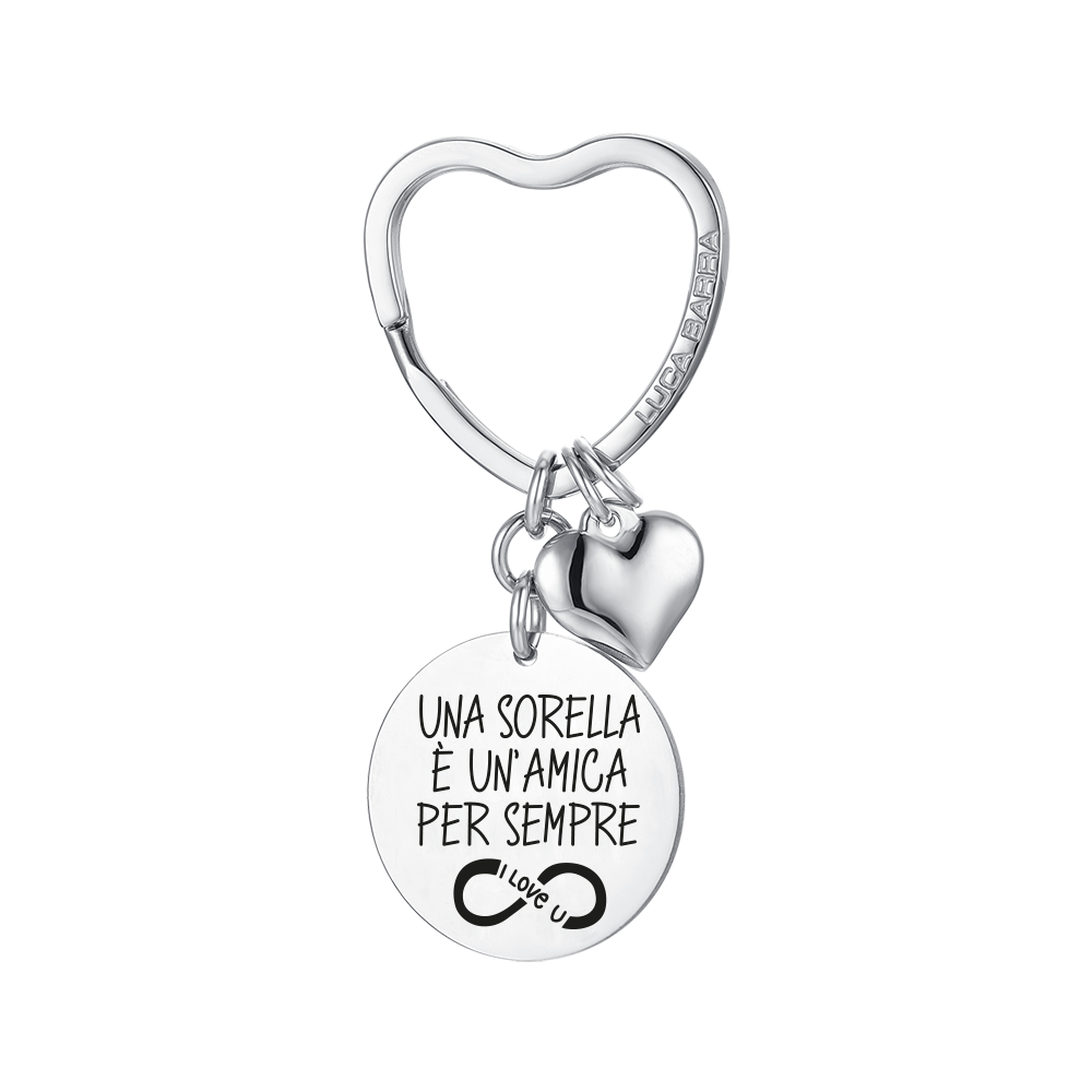 STEEL WOMAN KEYCHAIN A SISTER IS A FRIEND FOREVER