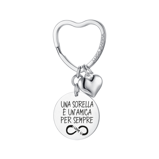 STEEL WOMAN KEYCHAIN A SISTER IS A FRIEND FOREVER