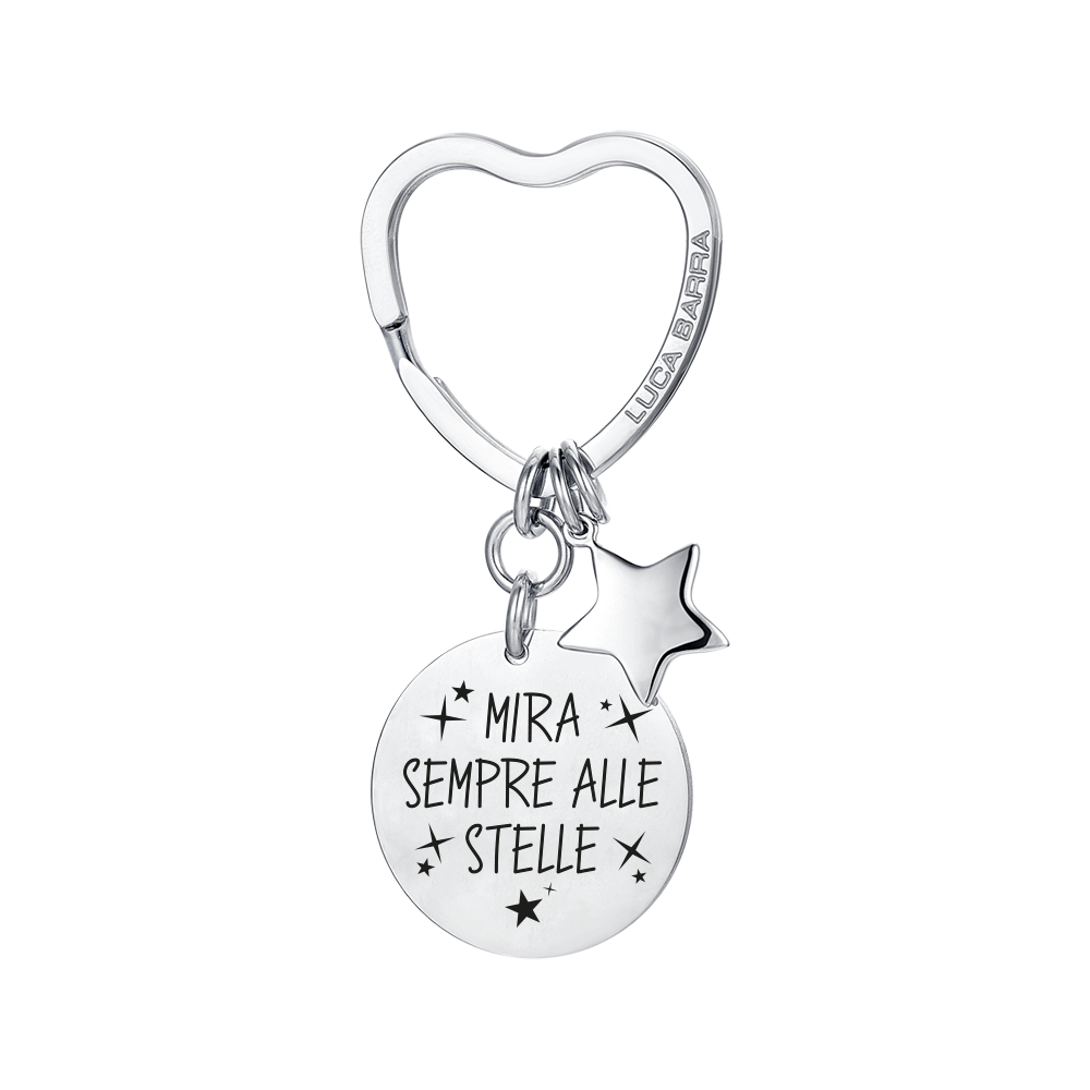 STEEL WOMEN'S KEYCHAIN ALWAYS AIMS FOR THE STARS