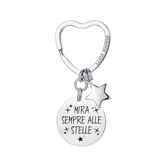 STEEL WOMEN'S KEYCHAIN ALWAYS AIMS FOR THE STARS