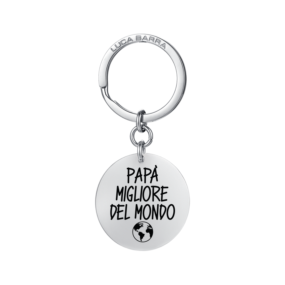 STEEL MAN KEYCHAIN BEST DAD IN THE WORLD