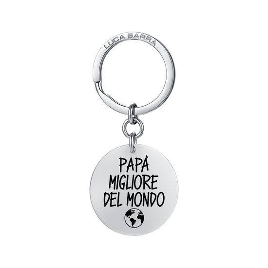 STEEL MAN KEYCHAIN BEST DAD IN THE WORLD