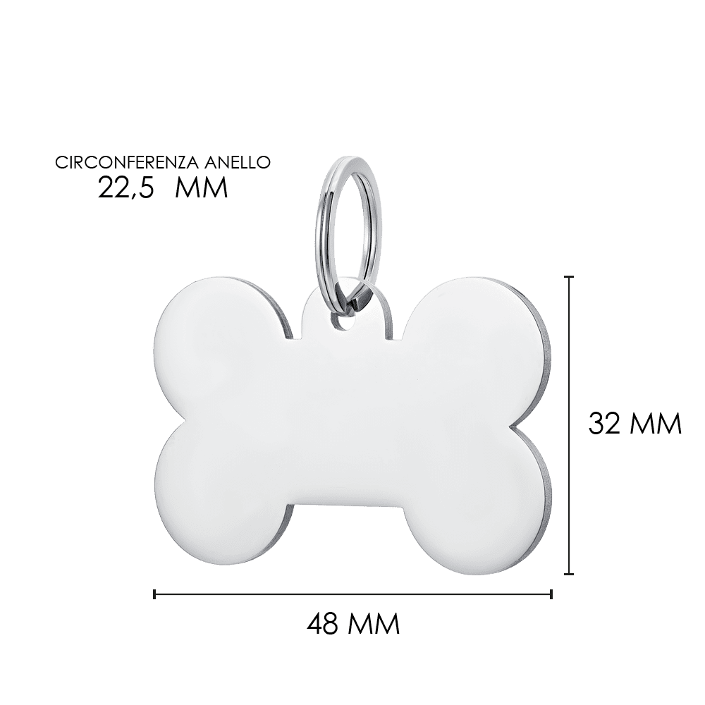 CUSTOMIZABLE DOG AND CAT BONE TAG