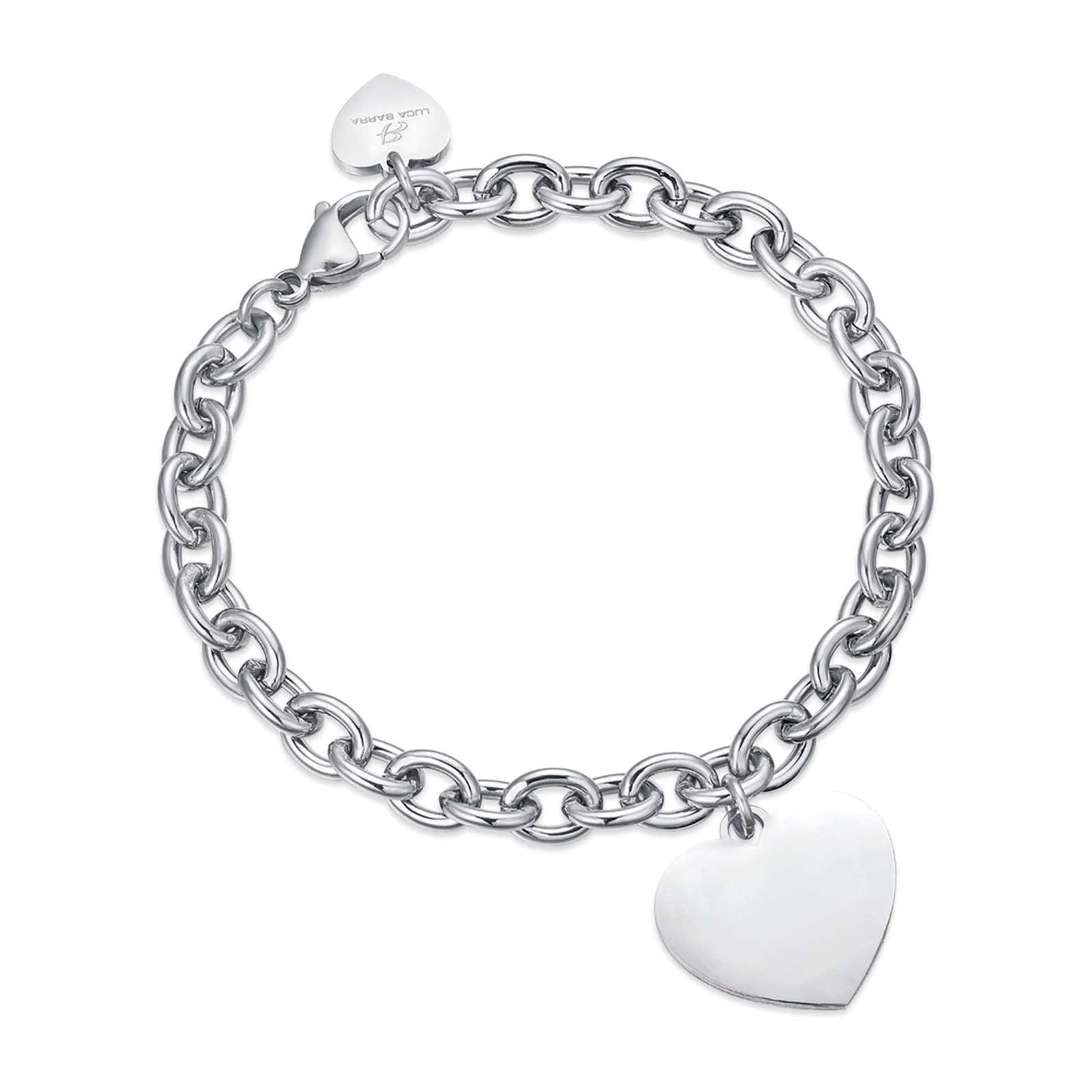 STEEL BRACELET WITH HEART FOR INCISIONS lucabar